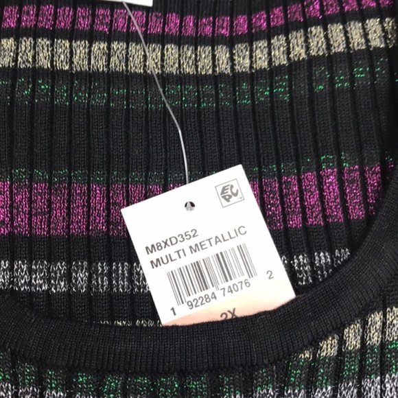 Planet Gold Plus Derek Heart Trendy Metallic-Stripe Bodycon Dress - Picture 6 of 6